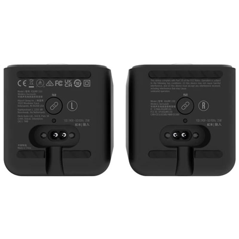 Klipsch Flexus Surround 100 50-Watt Bookshelf Speaker - Pair - Ebony Vinyl