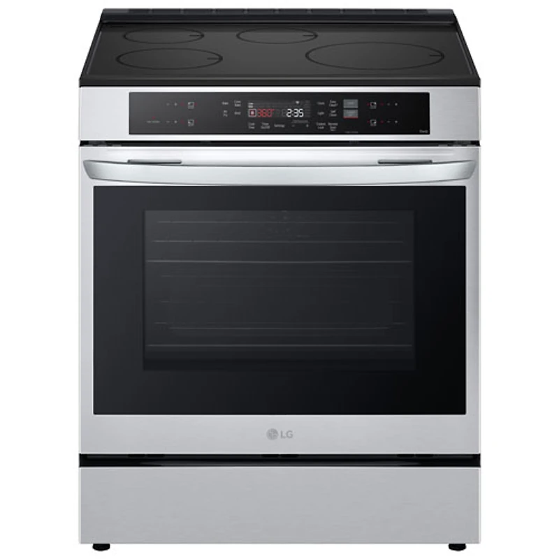 Cuisinière à induction intelligente encastrable avec convection véritable et friture à l'air 6,3 pi³ 30 po de LG (LSIL6332FE) - Inox
