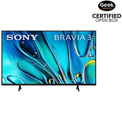 Boîte ouverte - Téléviseur intelligent Google HDR DEL UHD 4K de 43 po Bravia 3 série S30B de Sony (K43S30B) - 2024