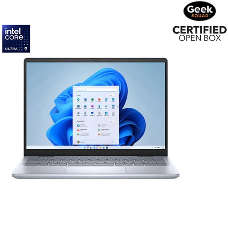 Boîte ouverte - Portable 14 po Inspiron de Dell - Bleu glace (Core Ultra 9 185H d'Intel/RAM 32 Go/SSD 1 To)