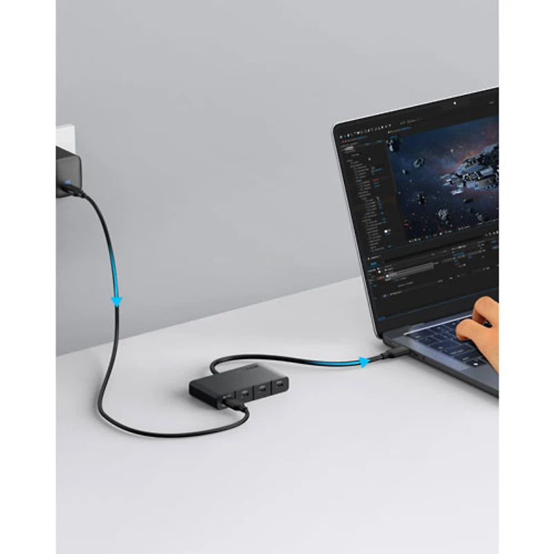 Concentrateur d'affichage USB-C 4-en-1 avec PD d'Anker (A8340HA1-5)