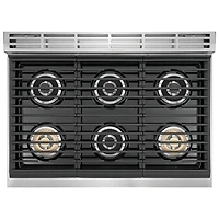 Surface de cuisson au gaz à 6 brûleurs de 36 po d'Electrolux (ECCG3672AS) - Acier inoxydable