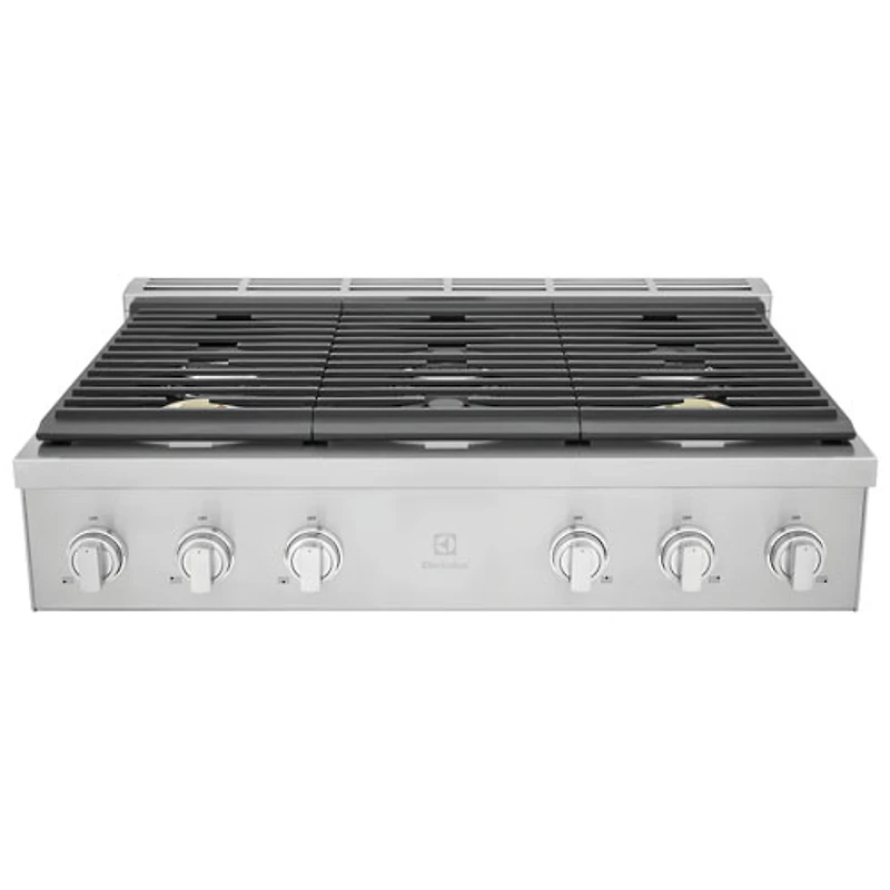 Surface de cuisson au gaz à 6 brûleurs de 36 po d'Electrolux (ECCG3672AS) - Acier inoxydable