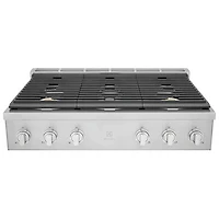 Surface de cuisson au gaz à 6 brûleurs de 36 po d'Electrolux (ECCG3672AS) - Acier inoxydable