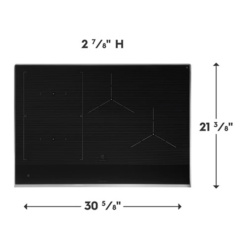 Surface de cuisson à induction 4 éléments 30 po d'Electrolux (ECCI3068AS) - Acier inoxydable