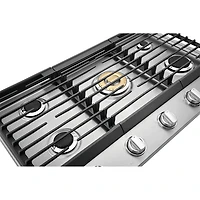 Surface de cuisson au gaz à 5 brûleurs de 36 po d'Electrolux (ECCG3668AS) - Acier inoxydable