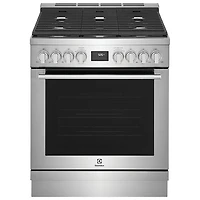 Cuisinière à gaz encastrable à 5 brûleurs avec convection véritable de 4,5 pi³ et de 30 po d'Electrolux (ECFG3068AS) - Acier inoxydable