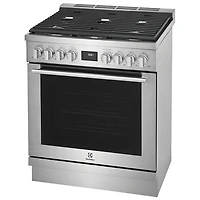 Cuisinière à gaz encastrable à 5 brûleurs avec convection véritable de 4,5 pi³ et de 30 po d'Electrolux (ECFG3068AS) - Acier inoxydable