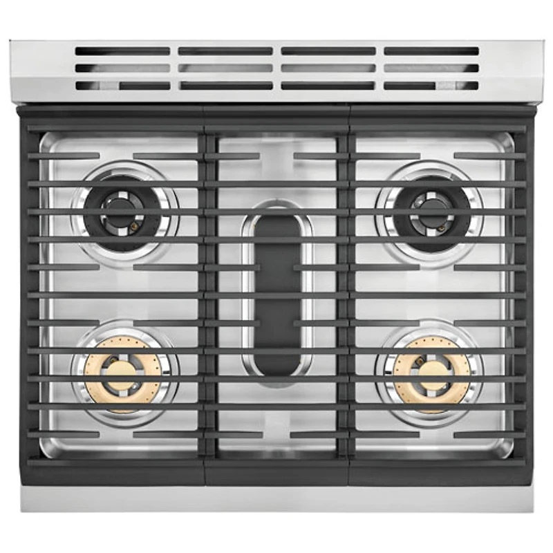 Cuisinière à gaz encastrable à 5 brûleurs avec convection véritable de 4,5 pi³ et de 30 po d'Electrolux (ECFG3068AS) - Acier inoxydable