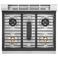 Cuisinière à gaz encastrable à 5 brûleurs avec convection véritable de 4,5 pi³ et de 30 po d'Electrolux (ECFG3068AS) - Acier inoxydable