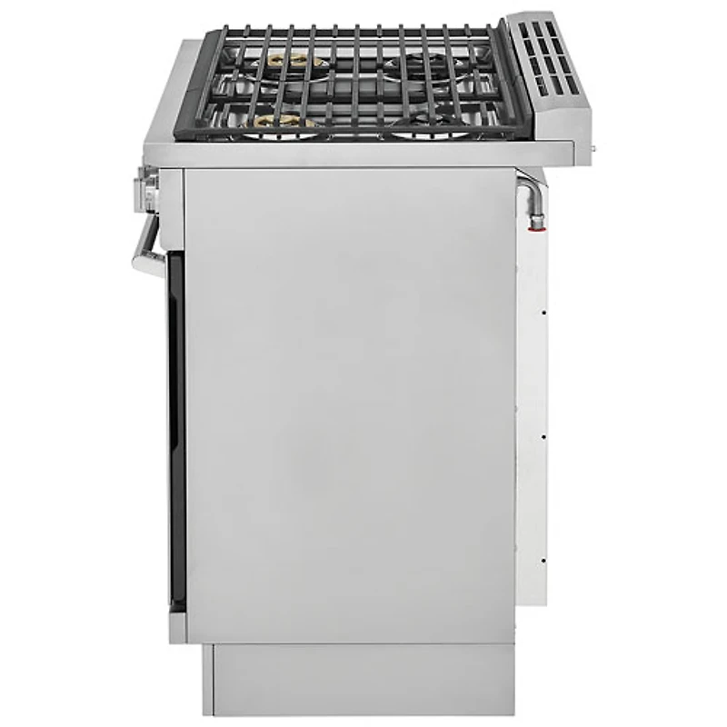 Cuisinière à gaz encastrable à 5 brûleurs avec convection véritable de 4,5 pi³ et de 30 po d'Electrolux (ECFG3068AS) - Acier inoxydable