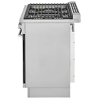 Cuisinière à gaz encastrable à 5 brûleurs avec convection véritable de 4,5 pi³ et de 30 po d'Electrolux (ECFG3068AS) - Acier inoxydable
