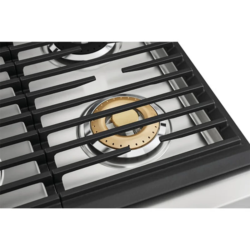 Cuisinière à gaz encastrable à 6 brûleurs avec convection véritable de 4,4 pi³ et de 36 po d'Electrolux (ECFG3668AS) - Acier inoxydable