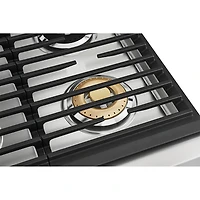 Cuisinière à gaz encastrable à 6 brûleurs avec convection véritable de 4,4 pi³ et de 36 po d'Electrolux (ECFG3668AS) - Acier inoxydable