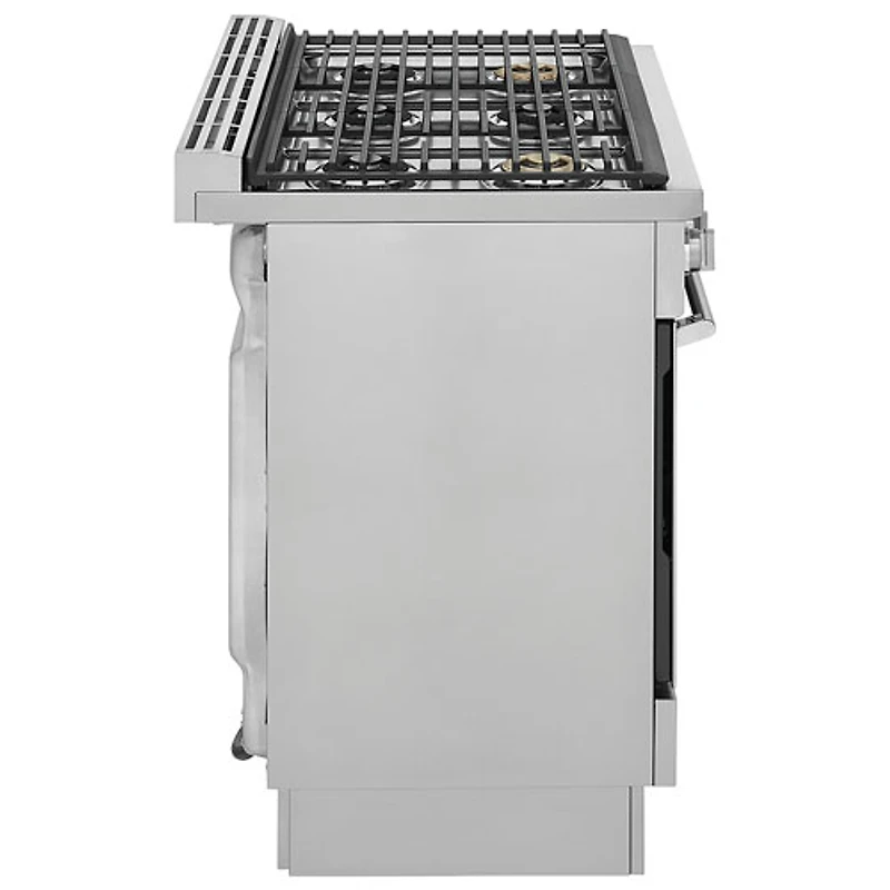 Cuisinière à gaz encastrable à 6 brûleurs avec convection véritable de 4,4 pi³ et de 36 po d'Electrolux (ECFG3668AS) - Acier inoxydable