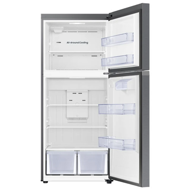 Réfrigérateur à congélateur supérieur 30 po de Samsung avec mode AI Energy (RT18DG6500SRAC) - Inox
