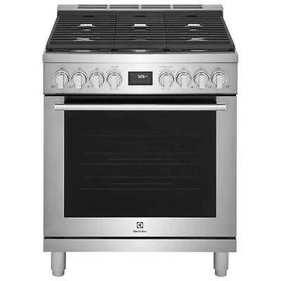 Cuisinière biénergie autonome à convection véritable 30 po 4,6 pi³ d'Electrolux (ECFD3068AS) - Acier inoxydable
