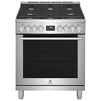 Cuisinière biénergie autonome à convection véritable 30 po 4,6 pi³ d'Electrolux (ECFD3068AS) - Acier inoxydable