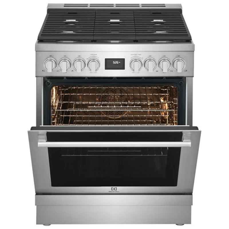 Cuisinière biénergie autonome à convection véritable 30 po 4,6 pi³ d'Electrolux (ECFD3068AS) - Acier inoxydable