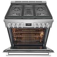 Cuisinière biénergie autonome à convection véritable 30 po 4,6 pi³ d'Electrolux (ECFD3068AS) - Acier inoxydable