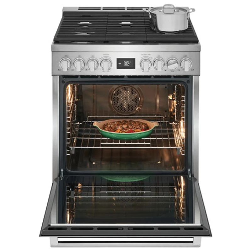 Cuisinière biénergie autonome à convection véritable 30 po 4,6 pi³ d'Electrolux (ECFD3068AS) - Acier inoxydable