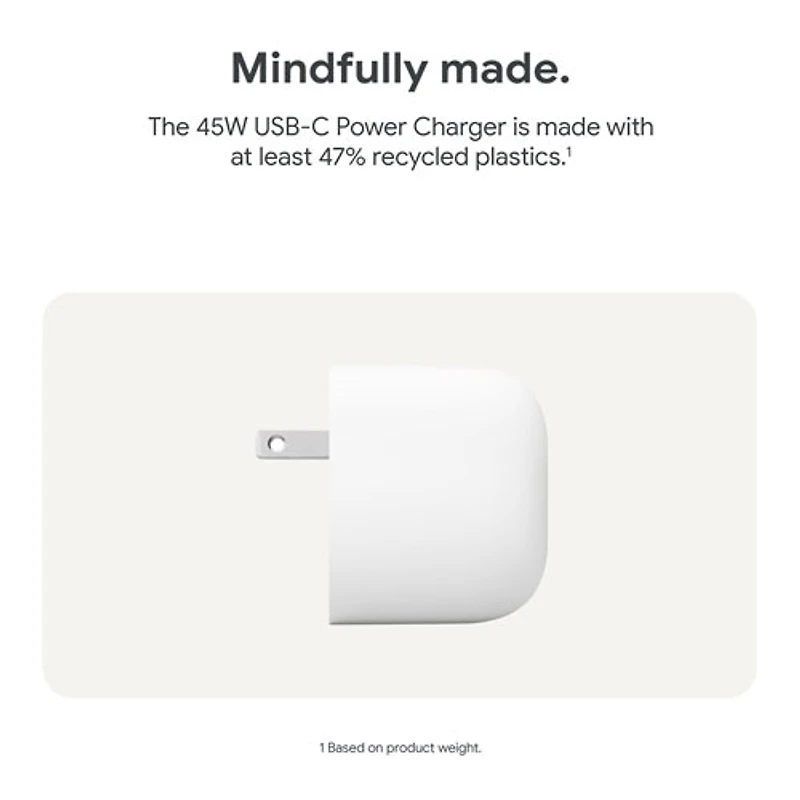 Google 45W Fast-Charging USB-C Wall Charger