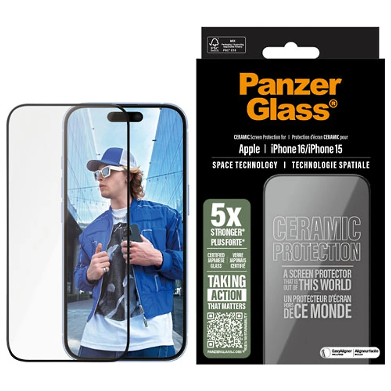 PanzerGlass Glass Screen Protector for iPhone 16