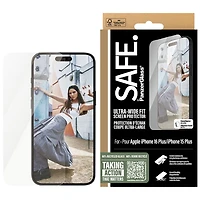 PanzerGlass SAFE Ultra-Wide Fit Glass Screen Protector for iPhone 16 Plus