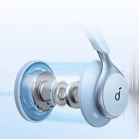 Casque d'écoute Bluetooth à isolation sonore Space One Soundcore par Anker - Bleu ciel