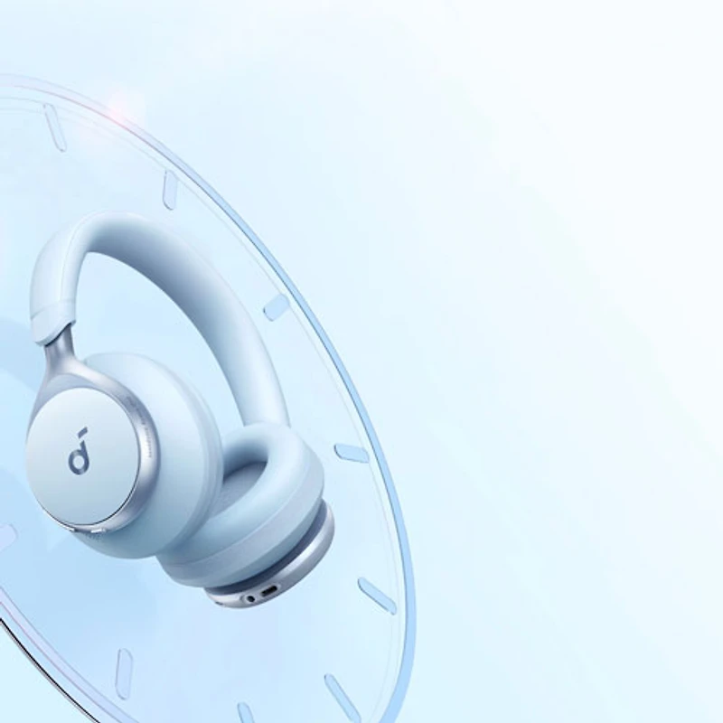 Casque d'écoute Bluetooth à isolation sonore Space One Soundcore par Anker - Bleu ciel