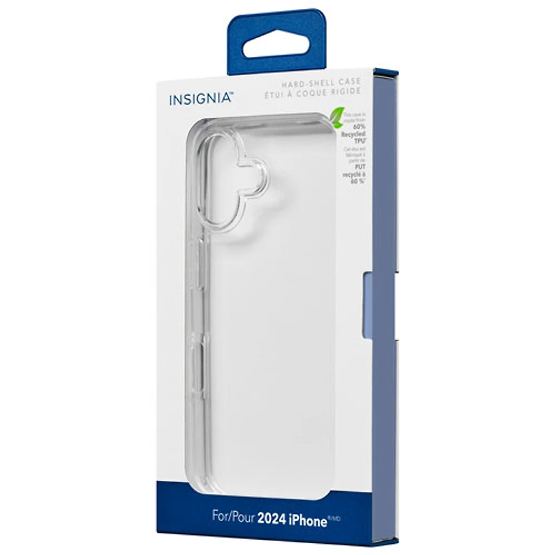 Insignia Fitted Hard Shell Case for iPhone 16 - Clear - Only at Best Buy