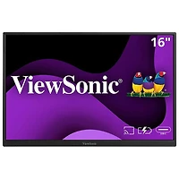 Moniteur DEL IPS 60 Hz GàG 9,5 ms de 16 po de ViewSonic (VG1656N) - Argenté