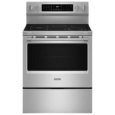 Maytag 30" 5.3 Cu. Ft. True Convection 5-Element Electric Air Fry Range (YMFES8030RZ) - Stainless Steel