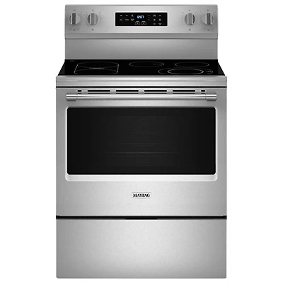 Maytag 30" 5.3 Cu. Ft. Self-Clean Electric Air Fry Range (YMFES6030RZ) - Fingerprint Resistant Stainless Steel