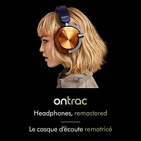 Casque d'écoute Bluetooth à suppression du bruit OnTrac de Dyson - Bleu de Prusse/Cuivré