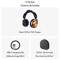 Casque d'écoute Bluetooth à suppression du bruit OnTrac de Dyson - Bleu de Prusse/Cuivré