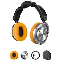 Casque d'écoute Bluetooth à suppression du bruit OnTrac de Dyson - Aluminium/Jaune Pop