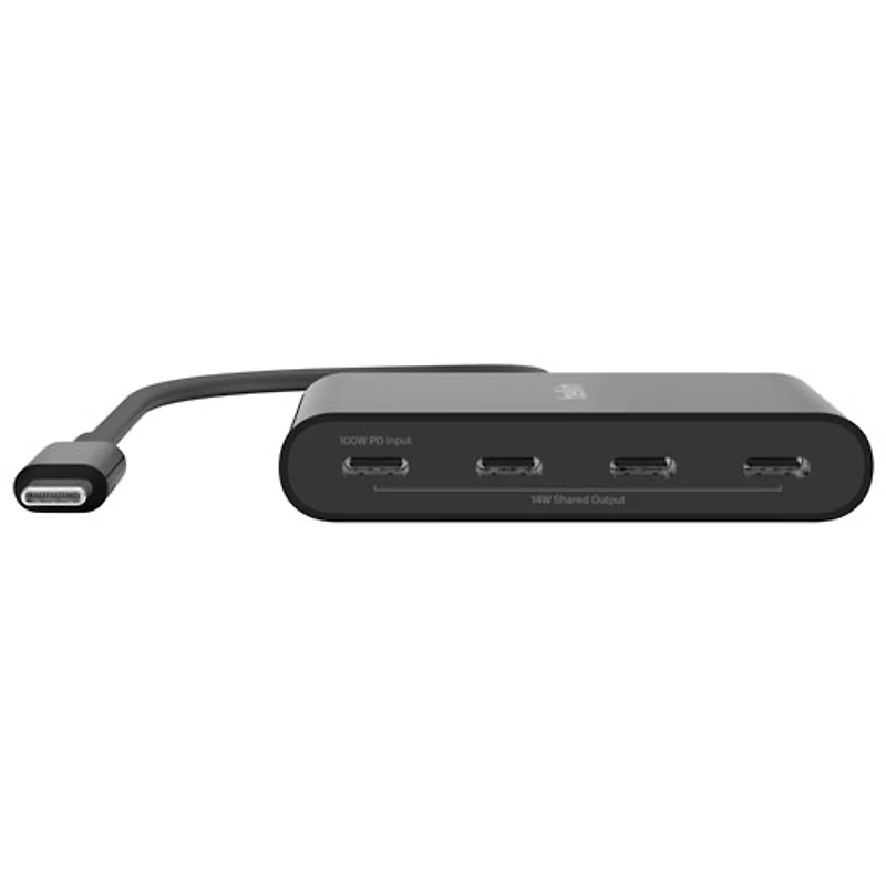 Concentrateur USB-C 4-en-1 CONNECT de Belkin avec Power Delivery (AVC018BTBK)