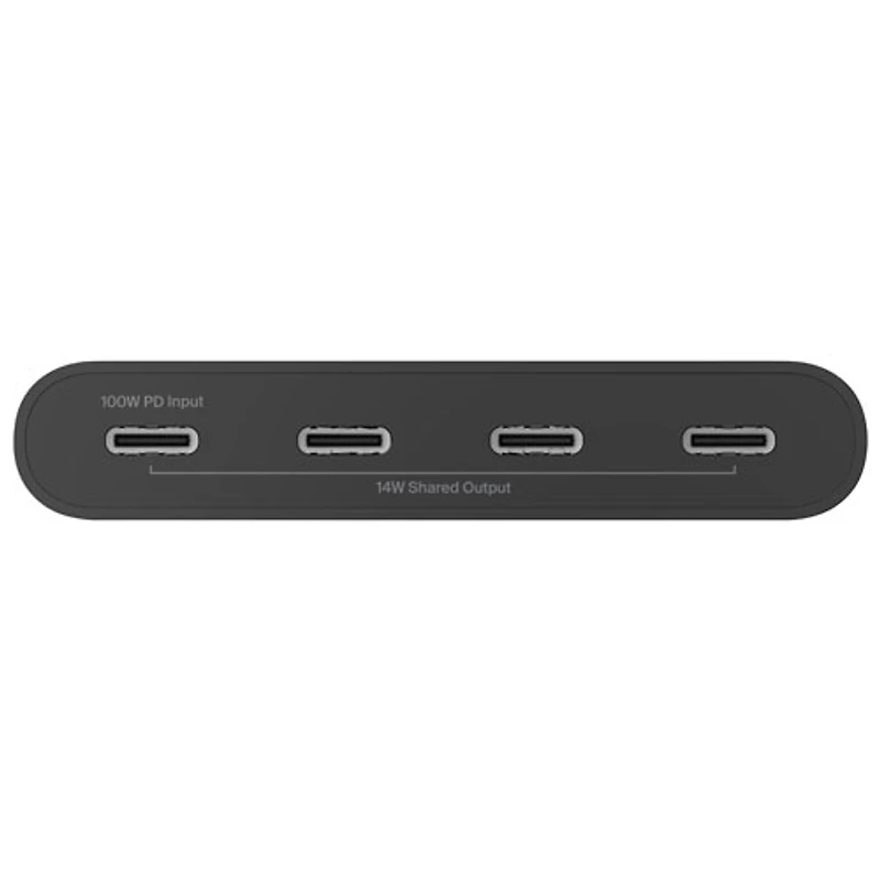 Concentrateur USB-C 4-en-1 CONNECT de Belkin avec Power Delivery (AVC018BTBK)