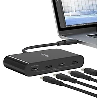 Concentrateur USB-C 4-en-1 CONNECT de Belkin avec Power Delivery (AVC018BTBK)