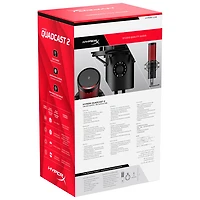 HyperX QuadCast 2 Gaming USB Microphone - Black/Red
