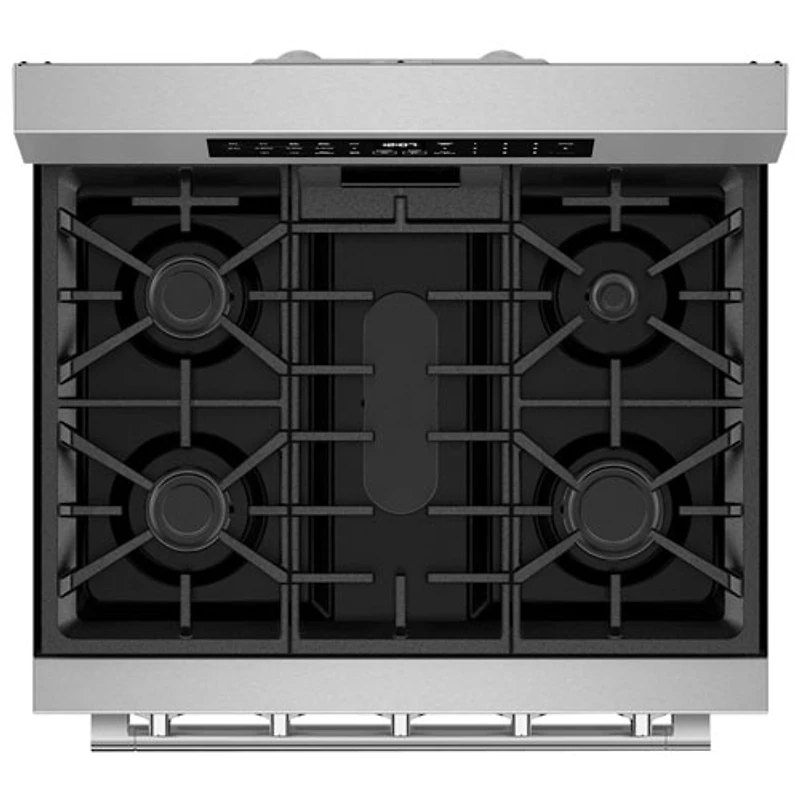 Cuisinière au gaz autonome de 30 po à 5 brûleurs et four autonettoyant de 5 pi³ de GE (MFGS8030RZ) - Inox