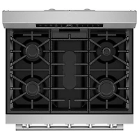 Cuisinière au gaz autonome de 30 po à 5 brûleurs et four autonettoyant de 5 pi³ de GE (MFGS8030RZ) - Inox