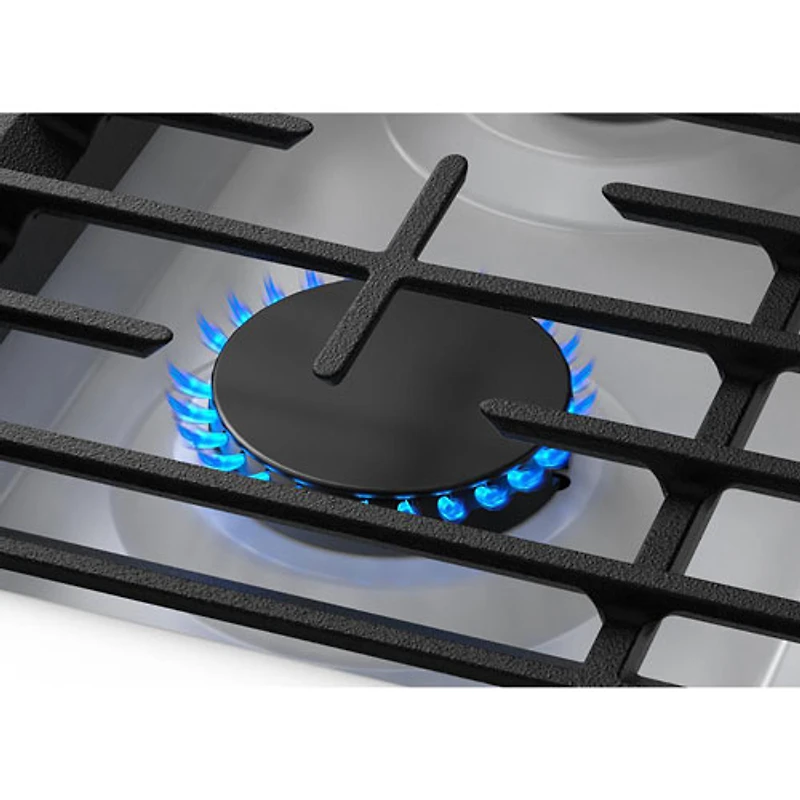 Cuisinière au gaz autonome de 30 po à 5 brûleurs avec four à convection véritable de 5,0 pi³ de Whirlpool (WFGS7530RW) - Blanc