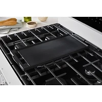 Cuisinière au gaz autonome de 30 po à 5 brûleurs avec four à convection véritable de 5,0 pi³ de Whirlpool (WFGS7530RW) - Blanc