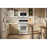 Cuisinière au gaz autonome de 30 po à 5 brûleurs avec four à convection véritable de 5,0 pi³ de Whirlpool (WFGS7530RW) - Blanc