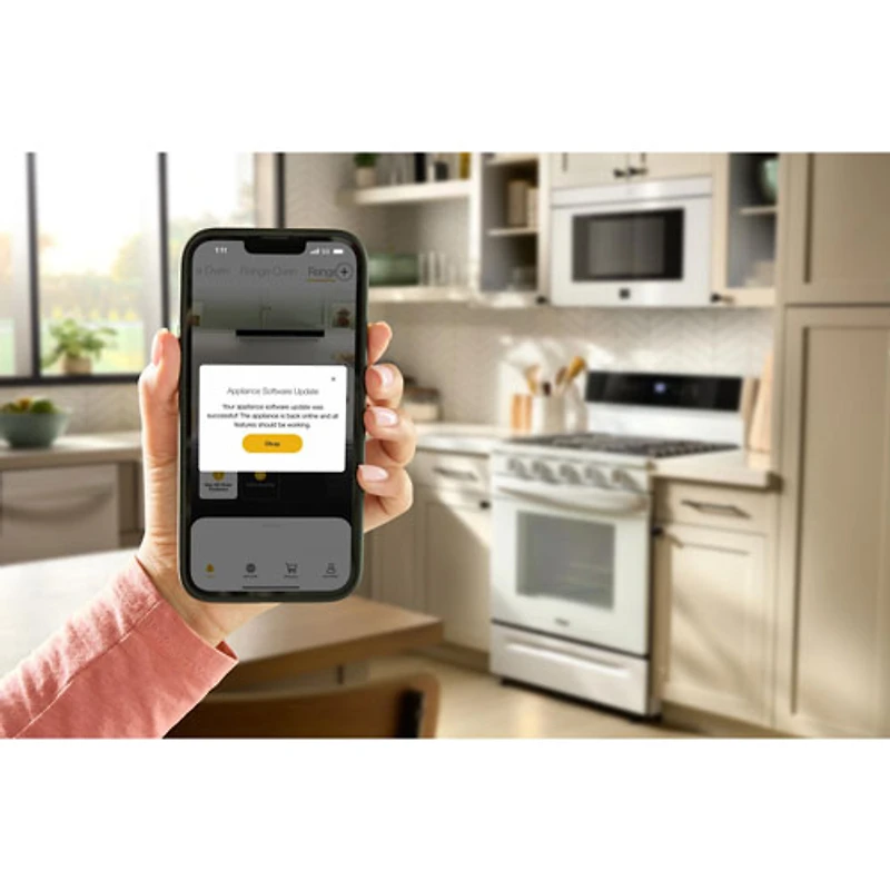 Cuisinière au gaz autonome de 30 po à 5 brûleurs avec four à convection véritable de 5,0 pi³ de Whirlpool (WFGS7530RW) - Blanc