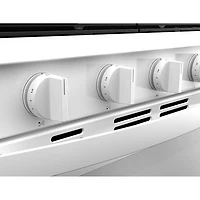 Cuisinière au gaz autonome de 30 po à 5 brûleurs avec four à convection véritable de 5,0 pi³ de Whirlpool (WFGS7530RW) - Blanc