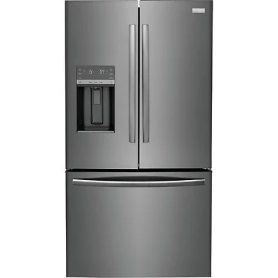 Boîte ouverte - Réfrigérateur à deux portes 36 po avec distributeur d'eau et de glace Gallery de Frigidaire - Acier inoxydable noir - Parfait état