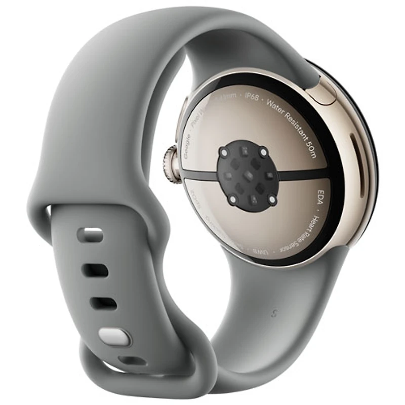 Google Pixel Watch 3 (LTE + GPS) 41mm Champagne Gold Aluminum Case with Hazel Active Band